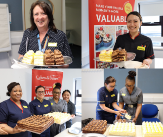 nurses with cake